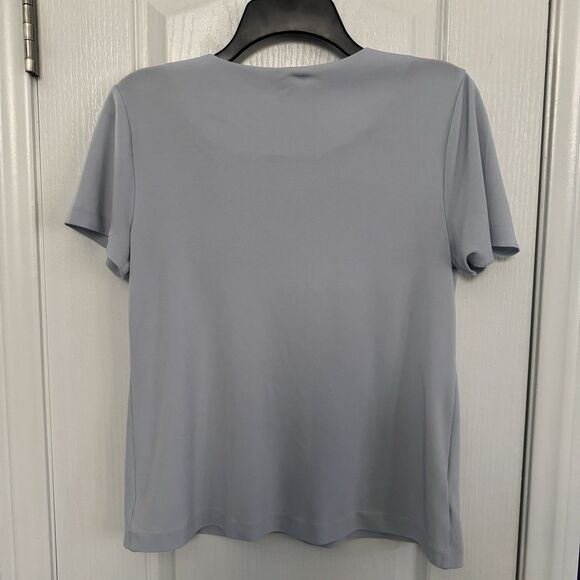 Ann Taylor Light Blue Shoulder Zipper Blouse Top Shirt Size Medium *See Listing* - Picture 3 of 12